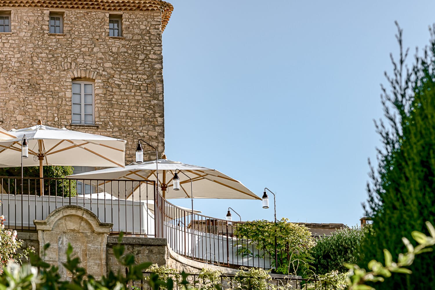 Vue Table du ventoux terrasse Hotel Crillon Le Brave @MrTripper